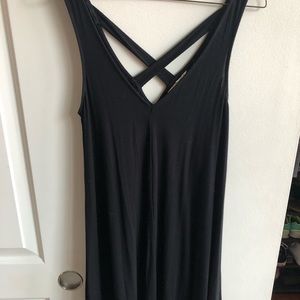 Simple black flowy dress